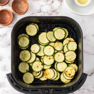 basket with air fryer zucchini recipe.