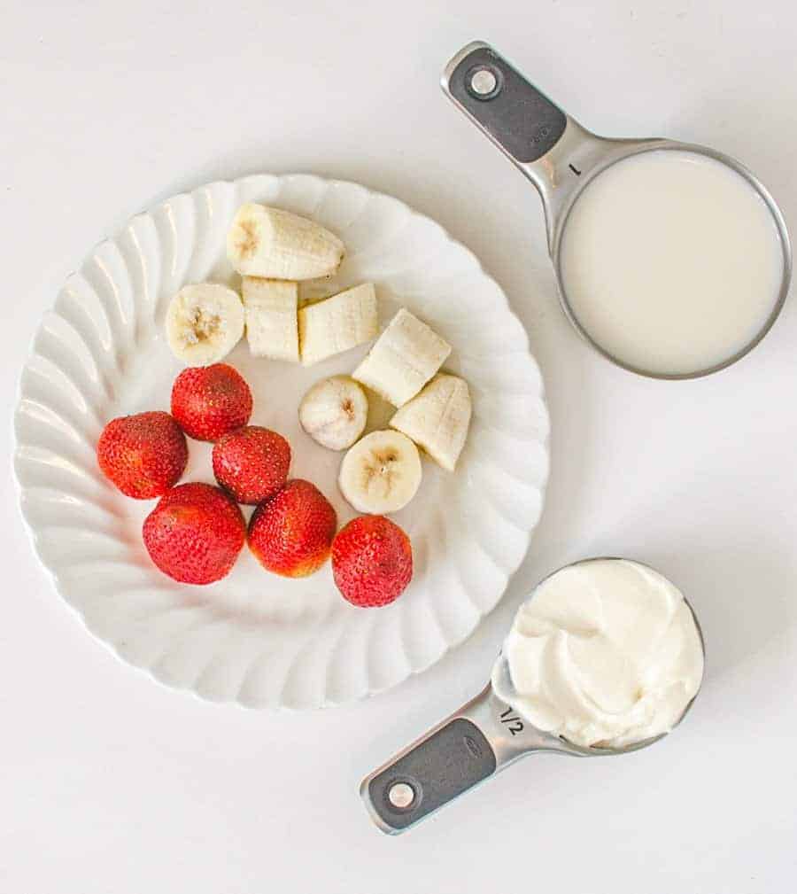 strawberries and bananas for smoothies.