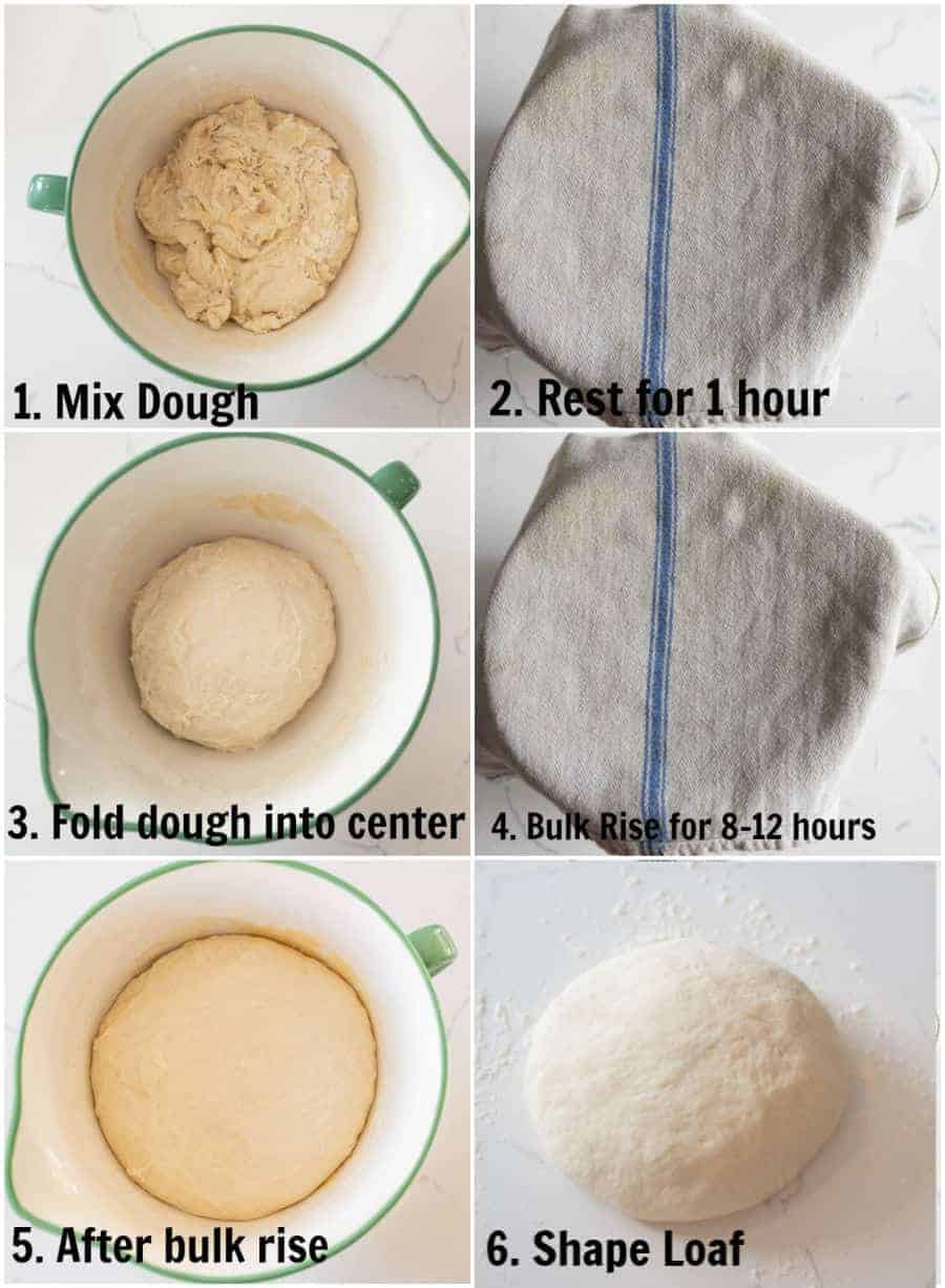 how to make sourdough bread collage image