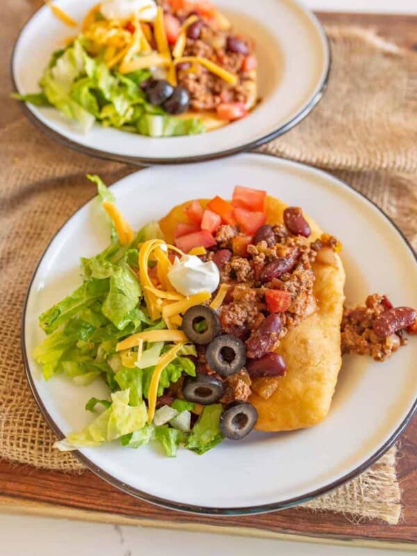 photo of navajo taco on fry bread