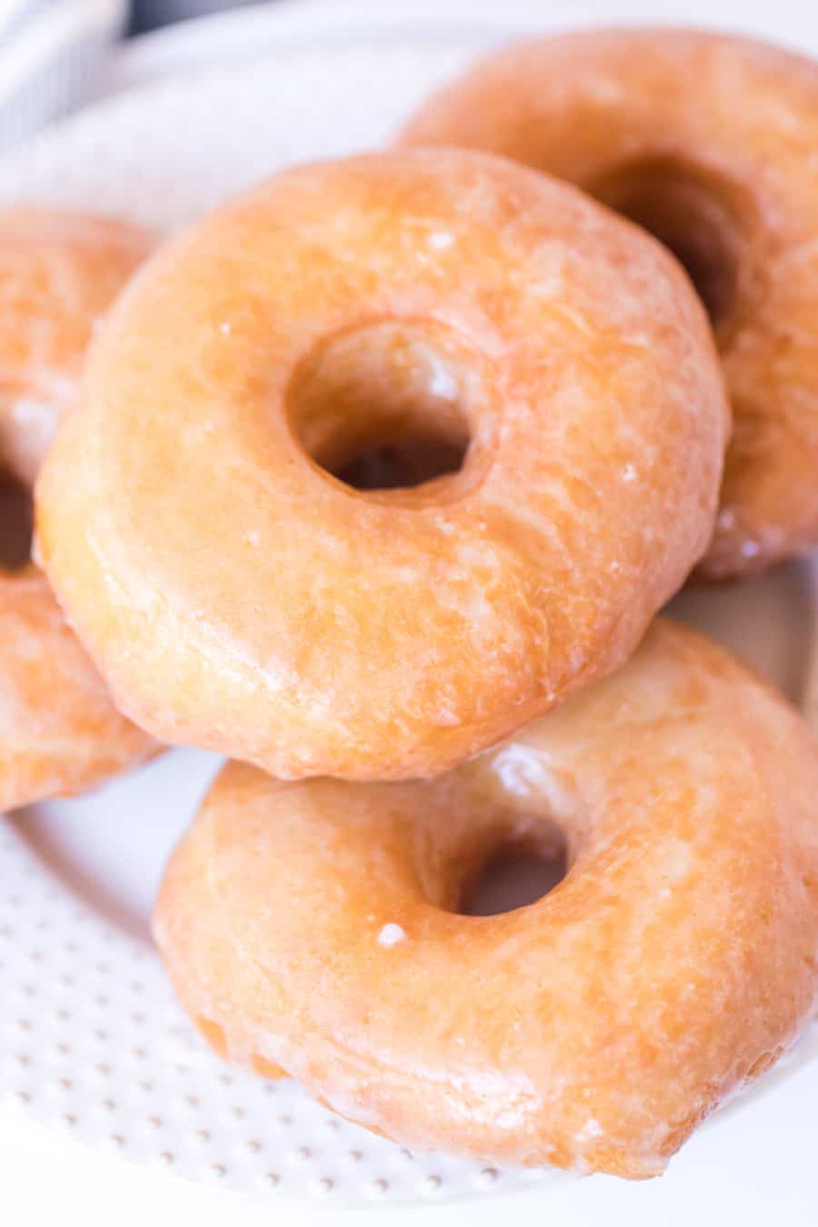 Photo of old fashioned glazed donuts for glazed donut recipe.